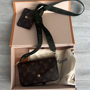 Louis Vuitton small bag comes with dust bag and box. Original receipts.
